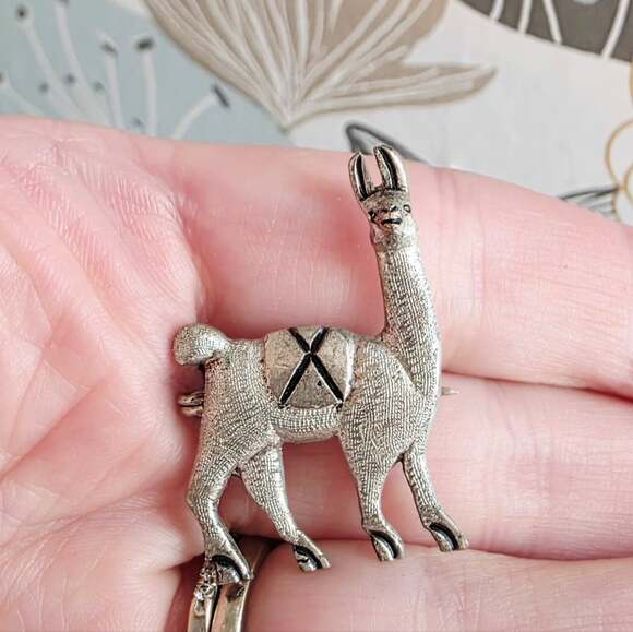 Source Unknown Jewelry - Source Unknown Silver Llama Brooch